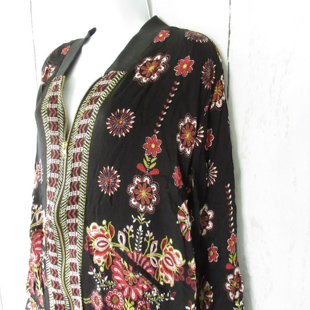 Angie Bomber Jacket Floral Boho Peasant Plus Size - Picture 3 of 6
